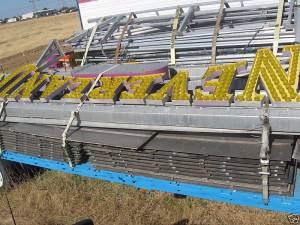 The ride  includes a 20 foot long Neverland sign and fencing with Michael Jackson's logo