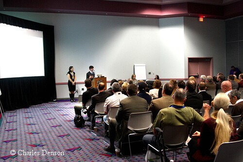 At the IAAPA Attractions Expo 2009 in Las Vegas, the Coney Island Development Corporation (CIDC) hosted an information session regarding the City's RFP for a development contract.  Photo © Charles Denson