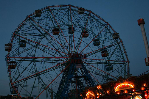 Wonder Wheel on the First Night of Spring. Photo © Bruce Handy/Pablo 57 via flickr