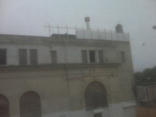 What's behind the newly erected tarp atop Bank of Coney Island? Asbestos removal in progress! What's behind the newly erected tarp atop Bank of Coney Island? Asbestos removal in progress!