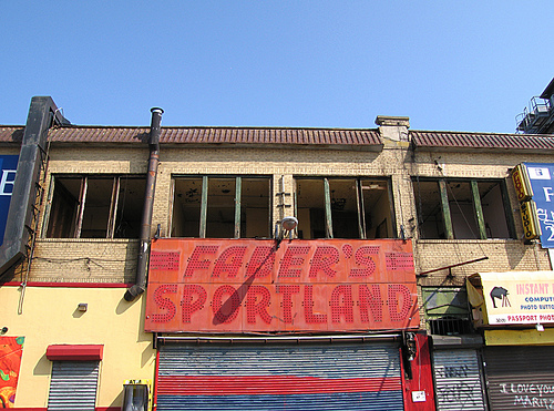 September 23, 2010: Thor's demolition of historic Coney Island in progress! Windows ripped out of Henderson Building today. Photo by Anonymouse via Amusing the Zillion