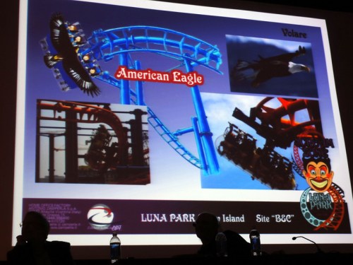 Zamperla's American Eagle Coaster aka The Volare will be the second coaster in Coney Island's Scream Zone. Photo © Jim McDonnell via smugmug Zamperla's American Eagle Coaster aka The Volare