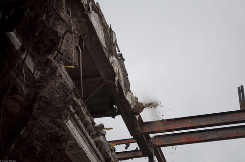 Bank of Coney Island Demolition. November 8, 2010. Photo © Single Linds Reflex via flickr