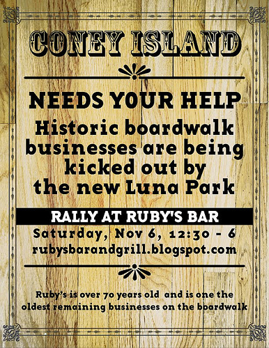 Coney Island Needs Your Help: The Official Poster from Friends of Ruby’s Bar & Grill