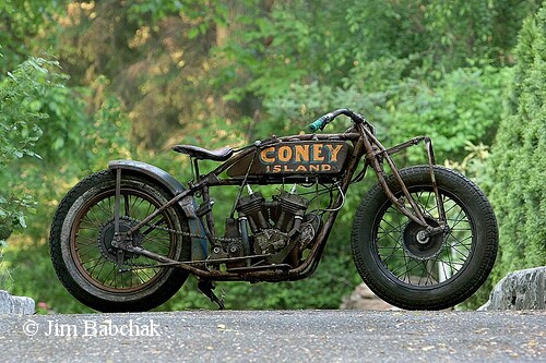 1924 Indian Scout, 30.50 cu in, original Coney Island Motordrome bike! Runs excellent! Jim Babchak Collection. $22,900 
