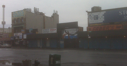 View of Surf Avenue after the Demolition of the Shore Hotel. December 11, 2010.  Photo by Anonymouse