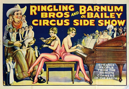 Ringling Bros. and Barnum & Bailey Circus Side Show Poster, circa 1930. Mosby & Co Auction. November 12, 2011 Ringling Poster