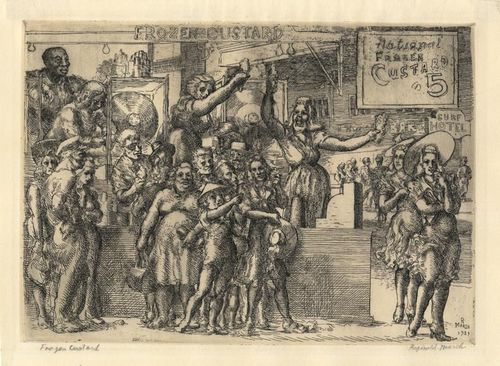 Frozen Custard, Etching by Reginald Marsh. 1939. Photo via The Old Print Shop