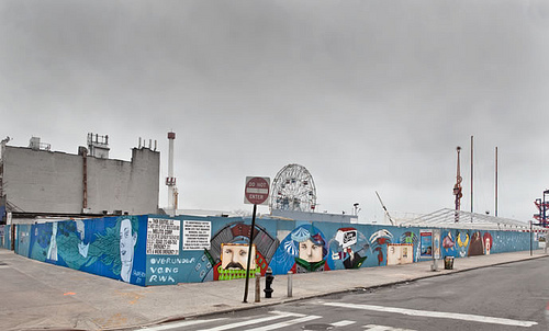 No Longer Empty Mural Project, Coney Island, April 2011. Featured Artists: Ephameron, ND’A, OverUnder, Radical & Veng. Photo © Keith Schweitzer No Longer Empty Coney Island