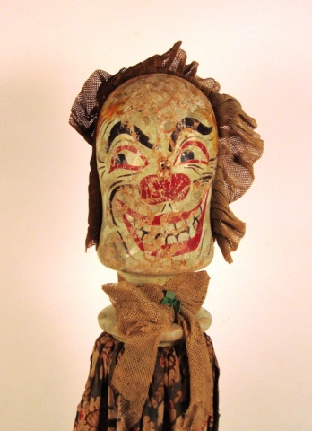 wooden knockdown clown head