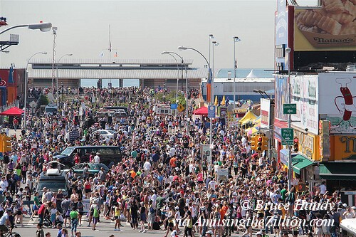 After the Half Marathon, Stillwell and Surf Avenue, Coney Island. May 19, 2012. Photo © Bruce Handy/Pablo 57 via flickr Brooklyn Half Marathon