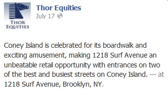 Thor Equities Facebook Text