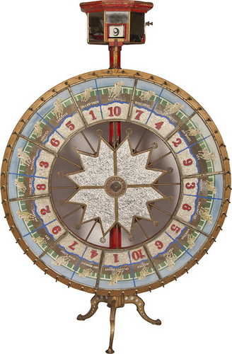 H.C. Evans & Co. Horse Race Gambling Wheel