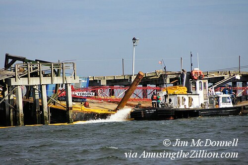 Sinking Barge at Steeplechase Pier