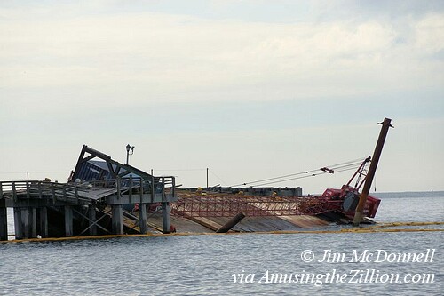 Sinking Barge at Steeplechase Pier,