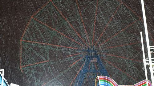First Snow in Coney Island