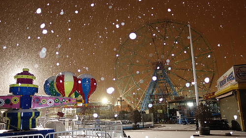Snow in Coney Island