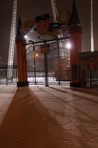 First Snow in Coney Island