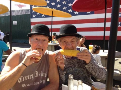Sirs Patrick Stewart and Ian McKellen in Coney Island