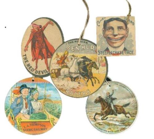 Antique Coney Island Ride Tickets