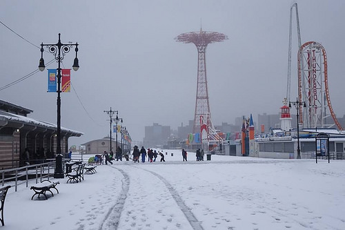 Snowy Parachute Jump