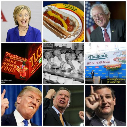 No one can hope to be elected in this state without being photographed eating a hot dog at Nathan’s